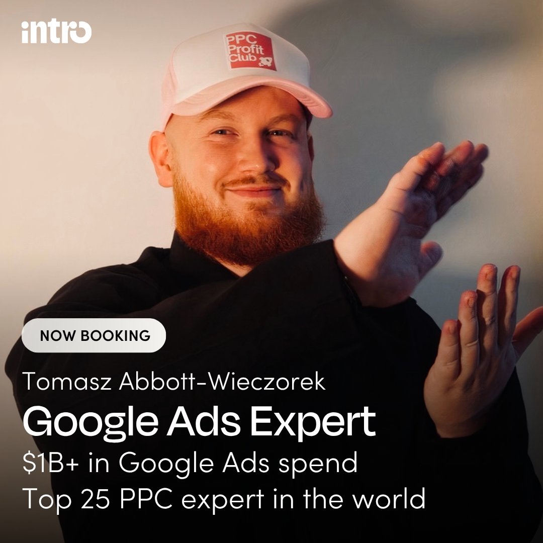 🚨 I’ve officially joined Intro.
For the first time in a long time, you can now book 1:1 video calls with me directly.

Over the past decade, I’ve helped:
→ Scale $1B+ in Google Ads across DTC, SaaS, and global brands
→ Coach 500+ PPC specialists with my proven systems
→ Audit