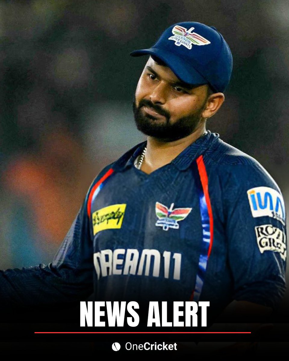 OneCricketApp's tweet image. Rishabh Pant has been slapped with a ₹30 lakh fine for LSG’s third over-rate violation of the season. The rest of the XI, including the Impact Player, were fined ₹12 lakh or 50% of their match fee, whichever is lesser.

#IPL2025 #LSGvsRCB