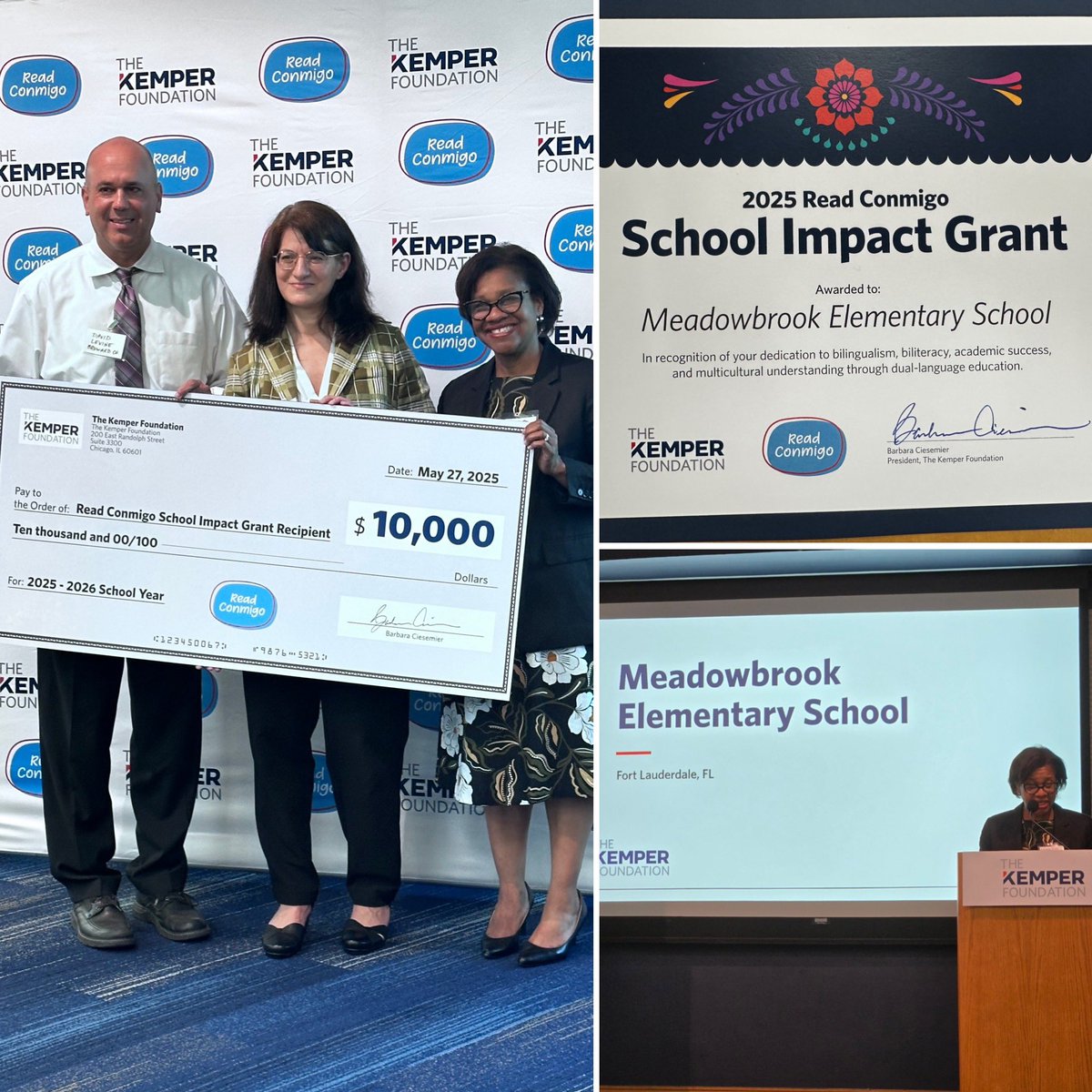 Thrilled to receive the <a href="/TheKemperFndn/">The Kemper Foundation</a> <a href="/ReadConmigo/">Read Conmigo</a> School Impact Grant for $10,000 to support new technology in our Dual Language program.
