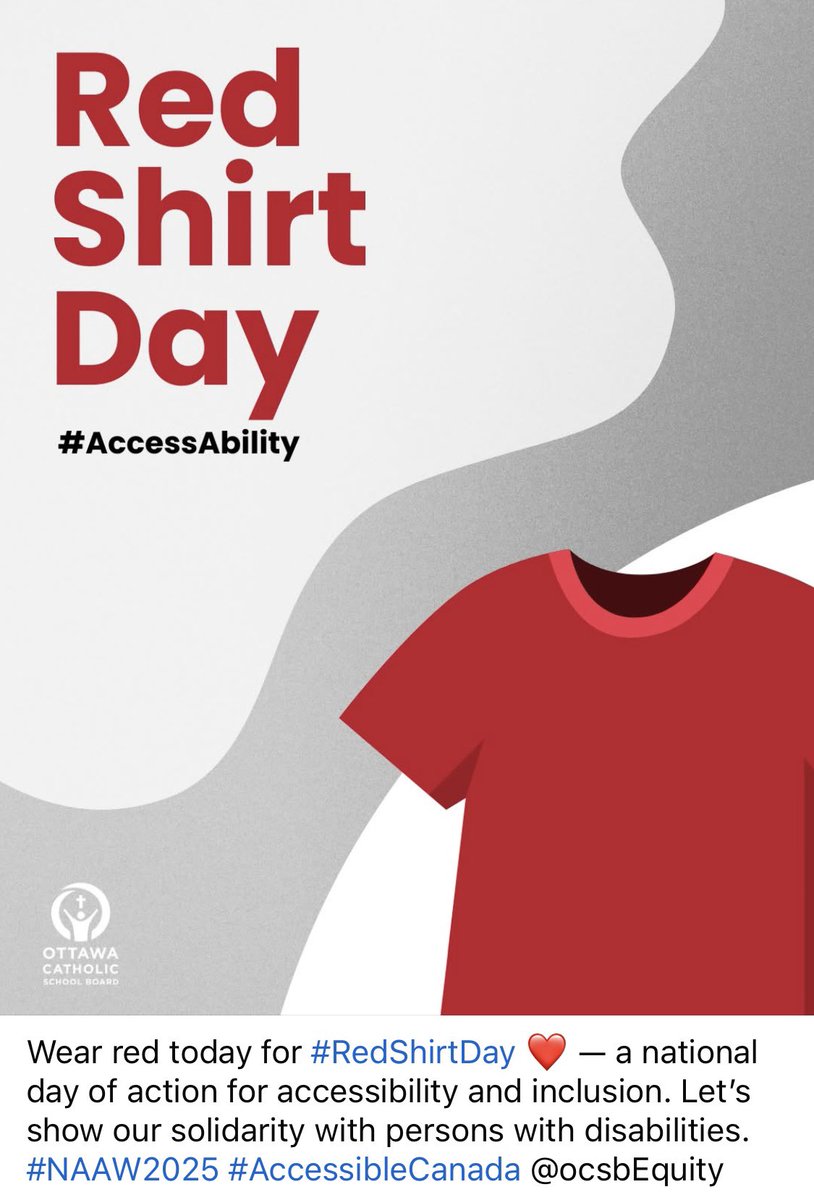 Don’t forget to wear a red shirt today!