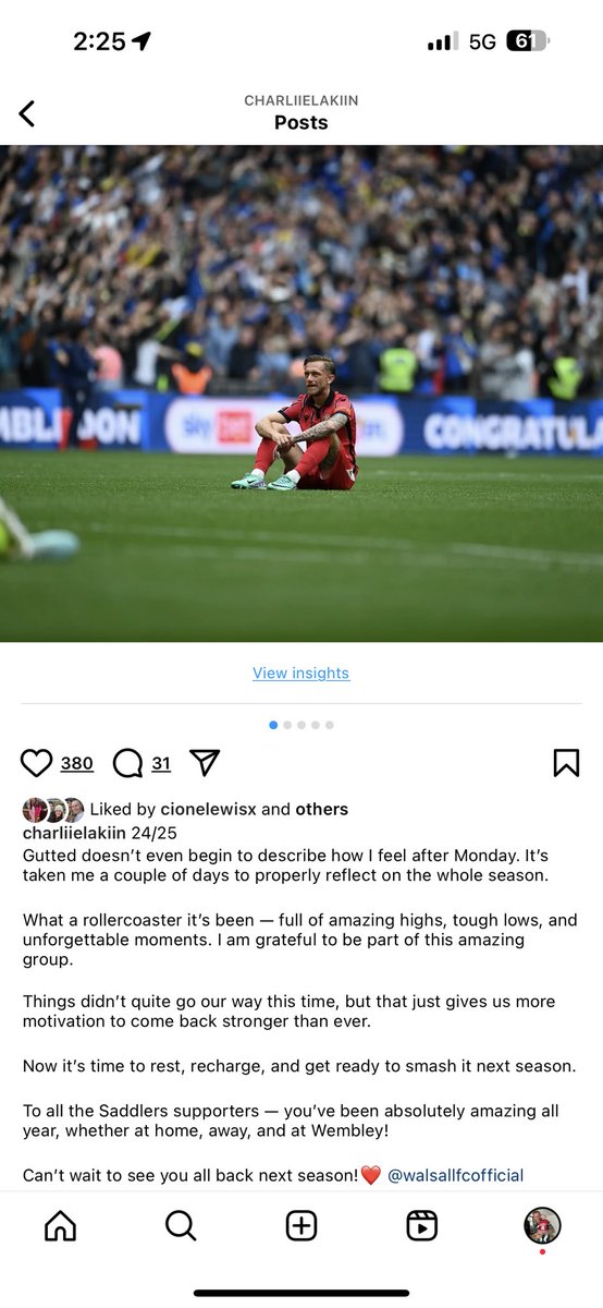 <a href="/WFCOfficial/">Walsall FC</a> ❤️❤️