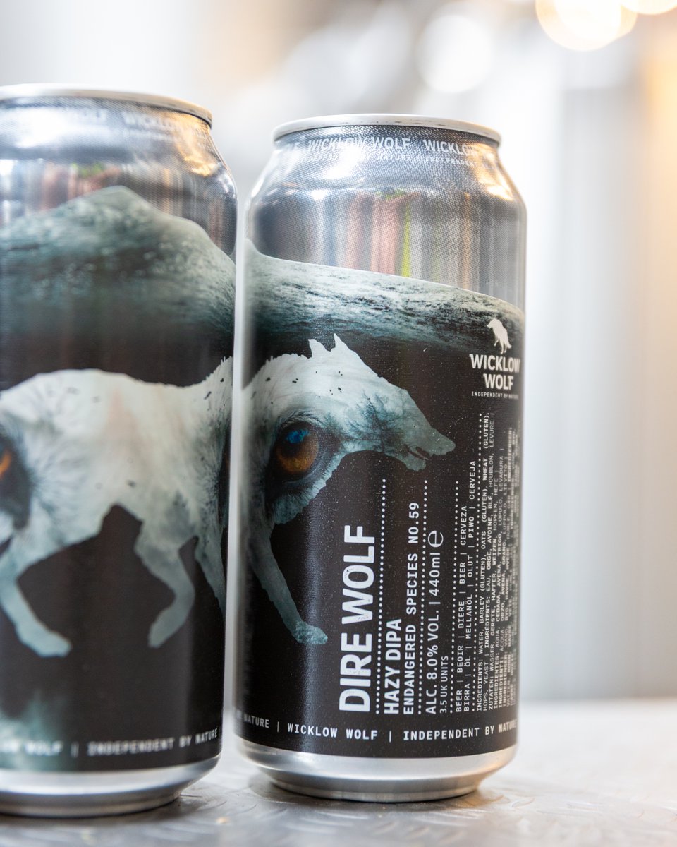 WWolfBrewery's tweet photo. As a nod to the return of this apex predator, we’ve brewed a beer that’s just as big, bold, and fierce. Dire Wolf is a beast of an 8.0% Hazy Double IPA, brewed with an all-Australian hop bill featuring super-fresh Galaxy, Enigma, and Eclipse hops. https://t.co/pO0YN9BVge