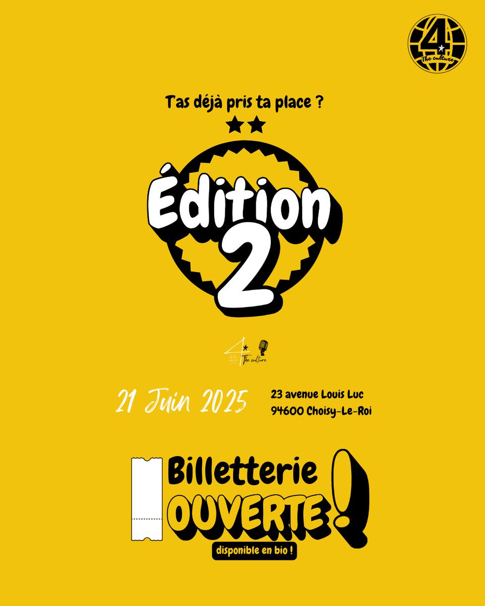 On n'a pas encore joué toutes nos cartes… on aura le plaisir d'avoir avec nous Geoffrey Lembet en tant qu'intervenant pour la deuxième édition de 4TC !  
Un panel de qualité pour un événement de qualité 🎖️🫵🏾
🎟️ my.weezevent.com/4-the-culture-…