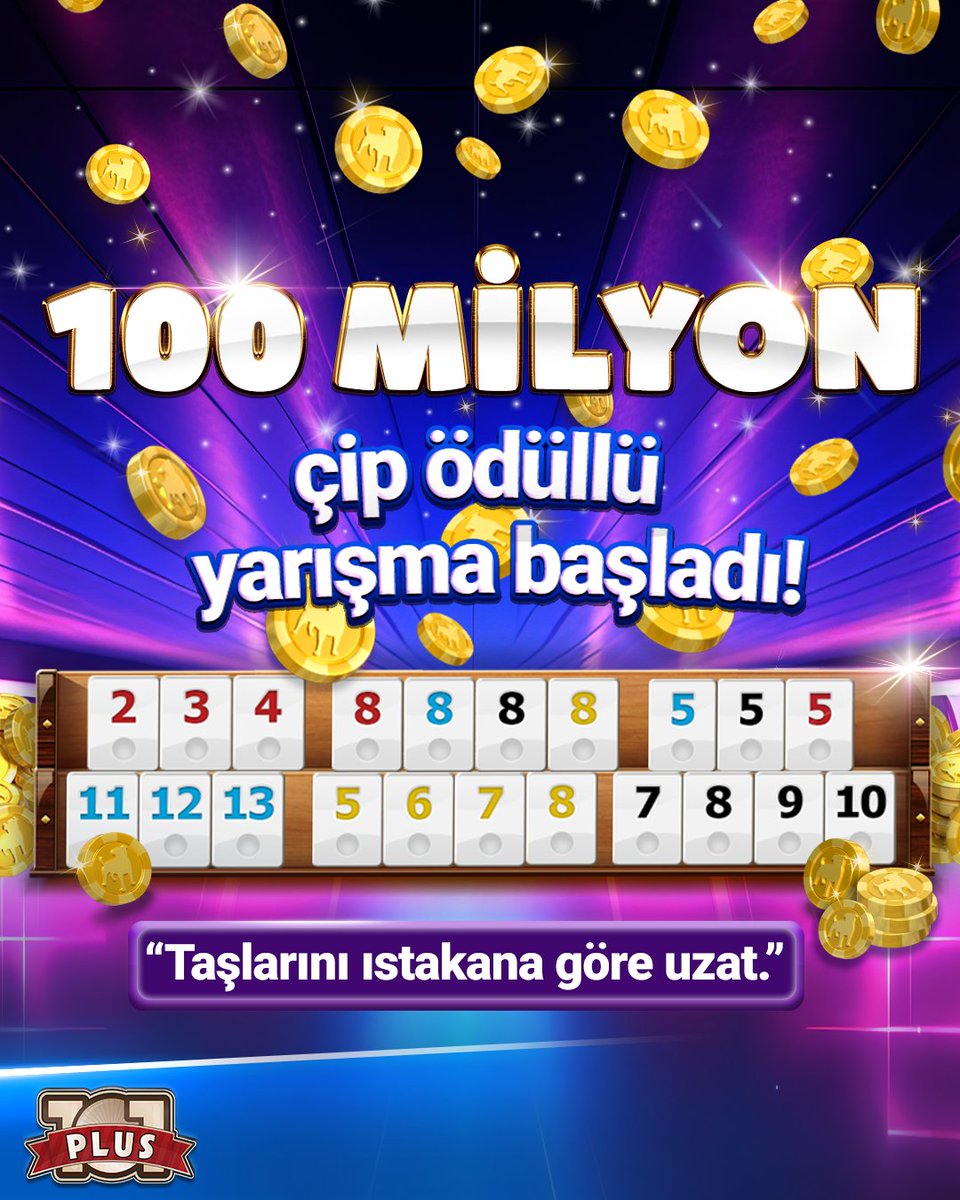 INSTAGRAM’DA 100 MİLYON ÇİP ÖDÜLLÜ YARIŞMA BAŞLADI! 🎉

Atasözlerini 101 Okey’e uyarla, 100 MİLYON ÇİP kazanma şansı yakala! 

Katılmak için hemen tıkla: instagram.com/p/DKMg333MEyS/