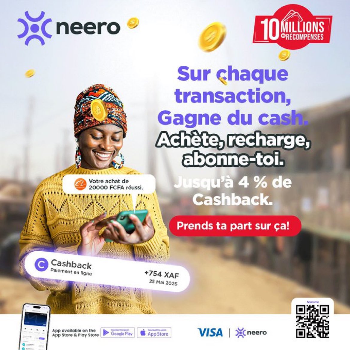 Chez Neero, chaque transaction te fait gagner 4% du montant dépensé !
Vous allez encore voir ça où?😂😂
Neero et moi ces temps-ci 😌😘
#PrendsTaPartSurCa