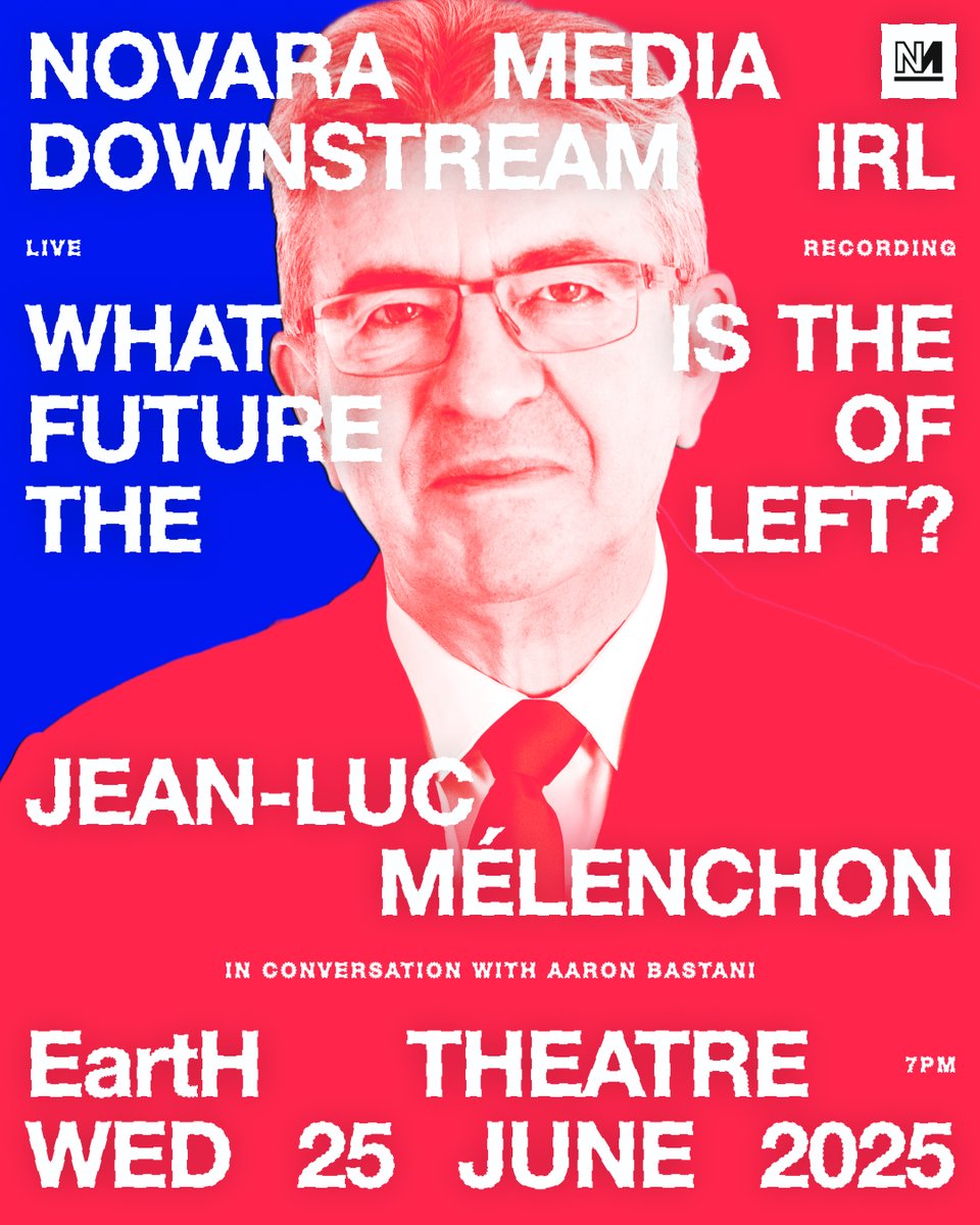 Novara Media (@novaramedia) on Twitter photo What is The Future of the Left?
In this recorded Downstream IRL, <a href="/AaronBastani/">Aaron Bastani</a> talks to Jean Luc Melénchon, leader of La France Insoumise and three time candidate for the French Presidency.
They’ll be discussing Melénchon’s book Now, The People!, his vision for a citizen’s What is The Future of the Left?
In this recorded Downstream IRL, <a href="/AaronBastani/">Aaron Bastani</a> talks to Jean Luc Melénchon, leader of La France Insoumise and three time candidate for the French Presidency.
They’ll be discussing Melénchon’s book Now, The People!, his vision for a citizen’s