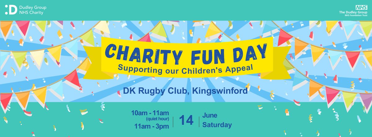 Join us for a fun-filled Charity Fun Day at
<a href="/DKRugbyClub/">Dudley Kingswinford RFC</a>, Kingswinford! 🎉 Enjoy games, food, live entertainment &amp; more — all to support our children's appeal. 

Don’t miss out, get your tickets now 👉 register.enthuse.com/ps/event/Chari…

Sponsored by <a href="/Brsk_uk/">brsk</a>!