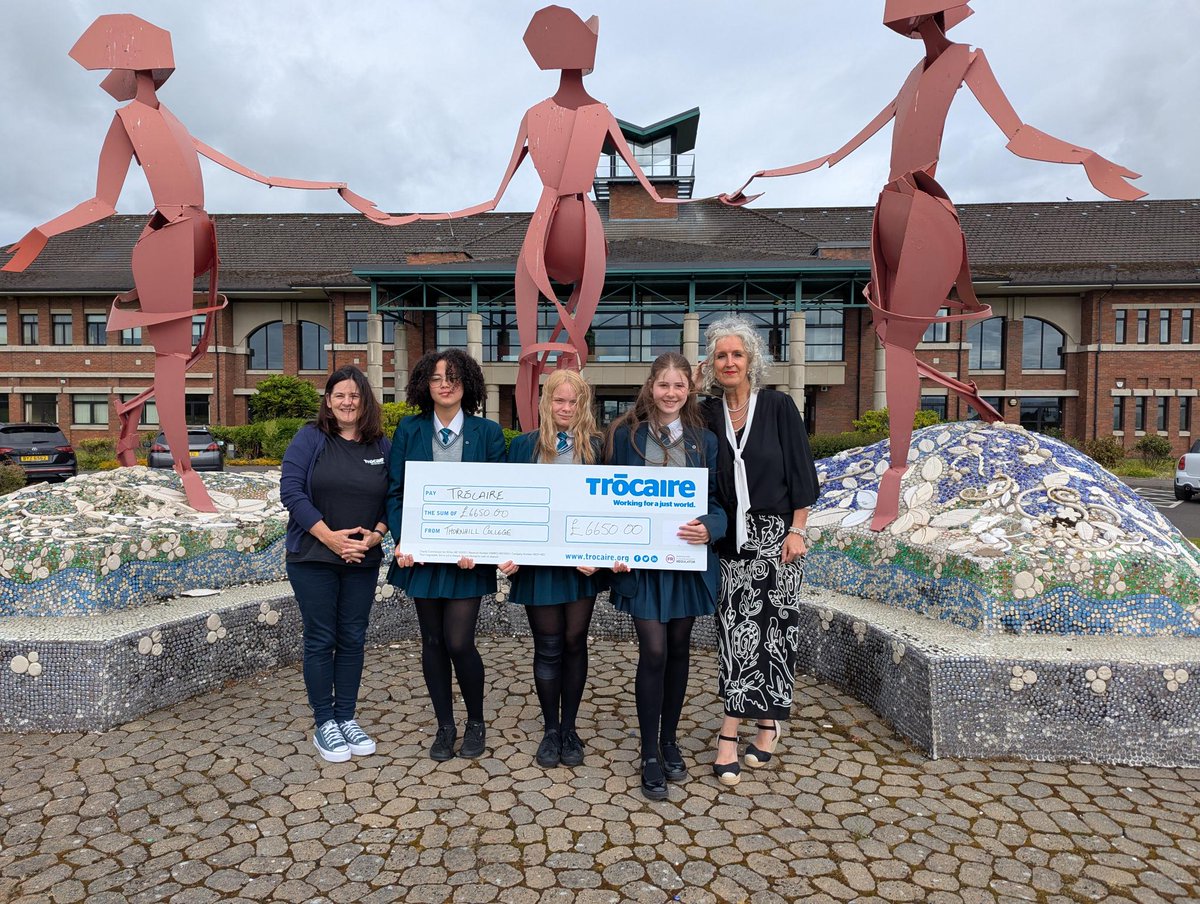 We were delighted to welcome Roisin from <a href="/trocaire/">Trócaire</a> to receive a cheque for £6650, generously raised by the Thornhill community during Lent. This contribution will have a significant  impact of the lives of families experiencing poverty in Guatemala. #MakingADifference