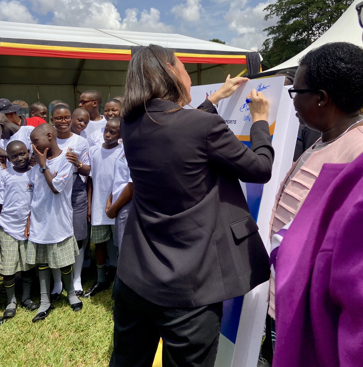UNFPAUganda's tweet photo. On behalf of @UNinUganda, @GiftMalunga3 joined Chief Guest, Minister of State for Sports @OgwangOgwang, and partners to launch Menstrual Health Guidelines to address the specific needs of menstruating individuals in schools and other educational institutions. https://t.co/f5uLrYXi0u