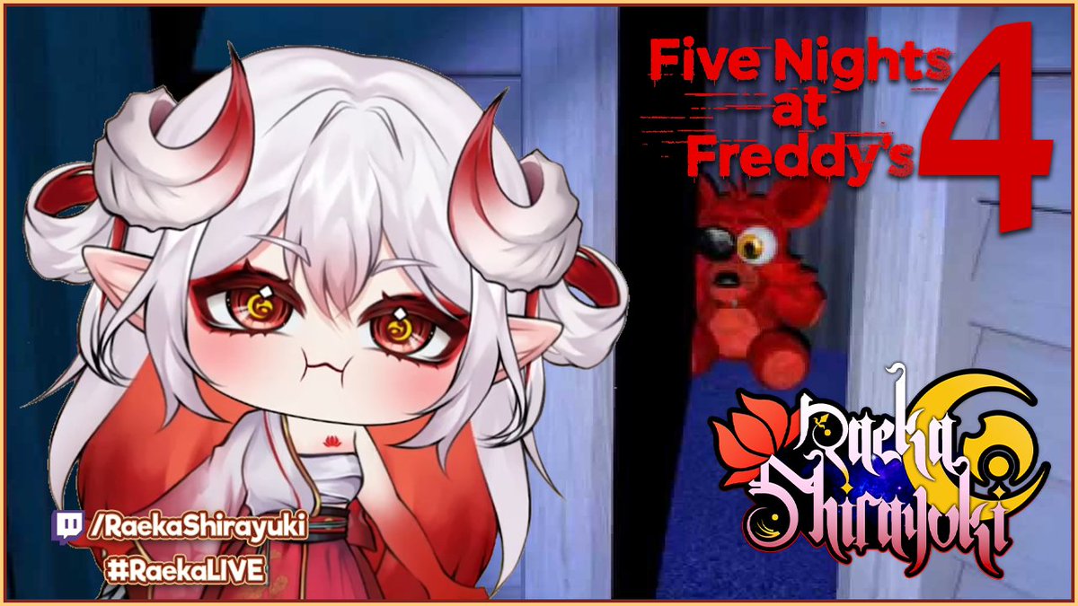 Raeka_Shirayuki's tweet photo. We are live! Freaky nights at Freddy's!
https://t.co/JwbtXKTtYy
#RaekaLive
#Raekathon https://t.co/S56gfH9KLe