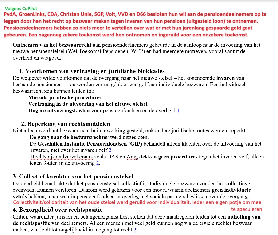 @Agnes_JosephNSC Dankzij <a href="/PvdA/">Partij van de Arbeid</a> <a href="/cdavandaag/">CDA</a> <a href="/groenlinks/">GroenLinks</a> <a href="/christenunie/">ChristenUnie</a> <a href="/VoltNederland/">Volt Nederland 👋</a> <a href="/Democraten66/">D66</a> <a href="/SGPnieuws/">SGP</a> en <a href="/VVD/">VVD</a> hebben pensioendeelnemers niks meer over hun eigen uitgestelde loon te vertellen. Goed dat @Agnes_JosephNSC  <a href="/NwSocContract/">Nieuw Sociaal Contract</a> tot het uiterste heeft gestreden om dit recht te zetten.