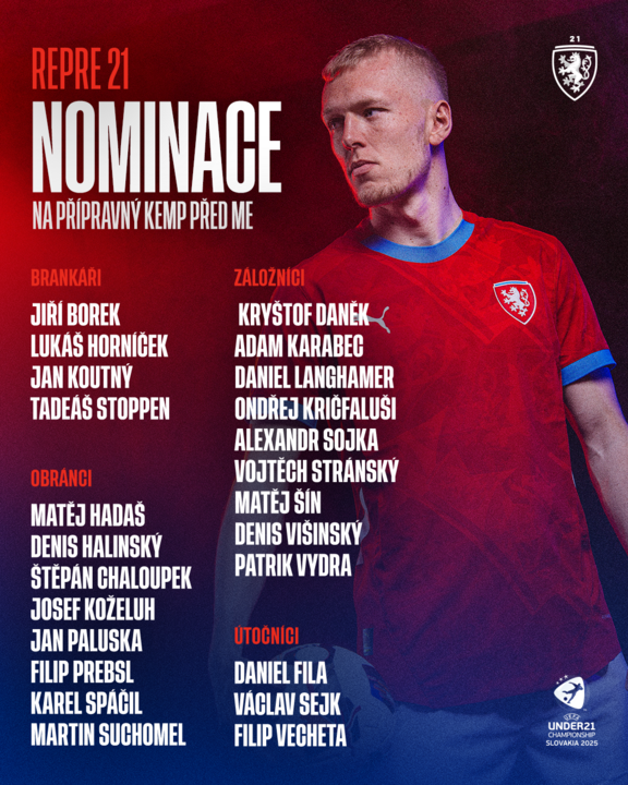 ceskarepre_cz's tweet photo. 🦁 21 | Takhle vypadá kádr lvíčat pro přípravný kemp před evropským šampionátem na Slovensku! ⚽🇸🇰 https://t.co/X8acBYRMlB
