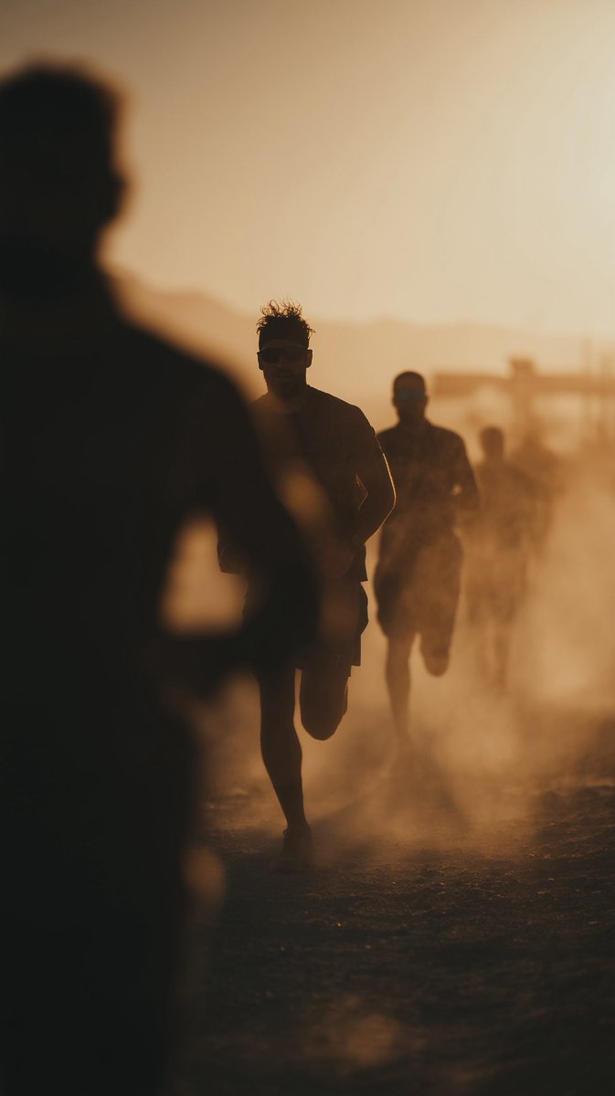 J_C_Prompt's tweet photo. Capturing the essence of freedom when you leave your desk, run outside, and face the terrain. Early mornings, discomfort, mental grit, and shared effort. This is movement as ritual.

#AIArt #TrailRunning #AIStorytelling #CreativeAI #RunCulture #MovementIsMedicine https://t.co/N9GJvDdGxu
