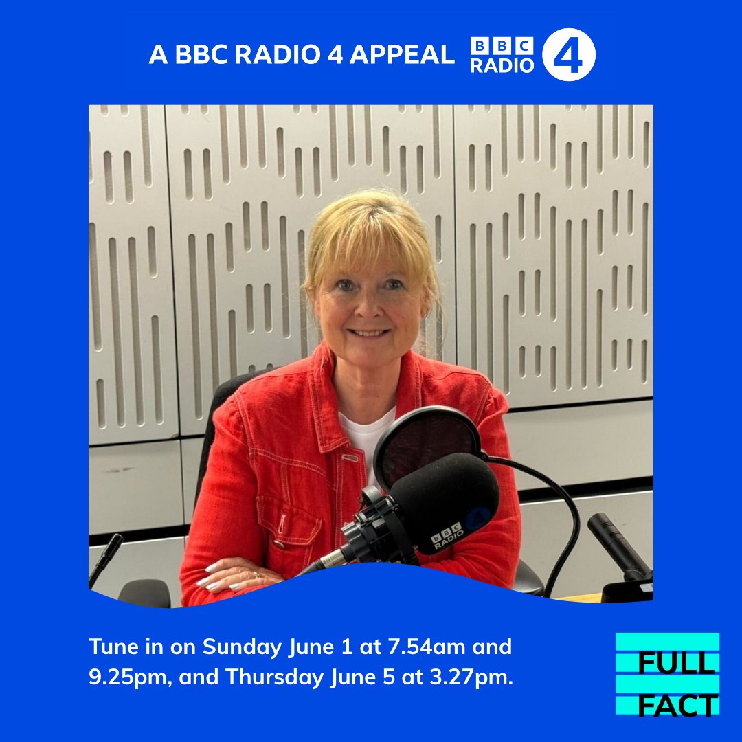 Full Fact (@fullfact) on Twitter photo 📻 You can catch our <a href="/BBCRadio4/">BBC Radio 4</a> appeal this Sunday, June 1 at 07:54 and 21:25!
We explain how Full Fact is tackling harmful health misinformation—and why your support matters.
You can also hear the appeal on June 5 at 15:27 or listen online anytime from June 1–7.
#R4Appeal 📻 You can catch our <a href="/BBCRadio4/">BBC Radio 4</a> appeal this Sunday, June 1 at 07:54 and 21:25!
We explain how Full Fact is tackling harmful health misinformation—and why your support matters.
You can also hear the appeal on June 5 at 15:27 or listen online anytime from June 1–7.
#R4Appeal