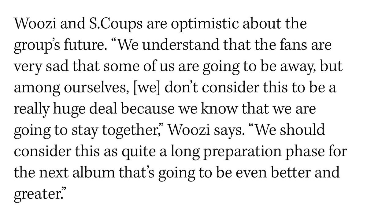 “We understand that the fans are very sad that some of us are going to be away, but among ourselves, [we] don’t consider this to be a really huge deal because we know that we are going to stay together” 🥹