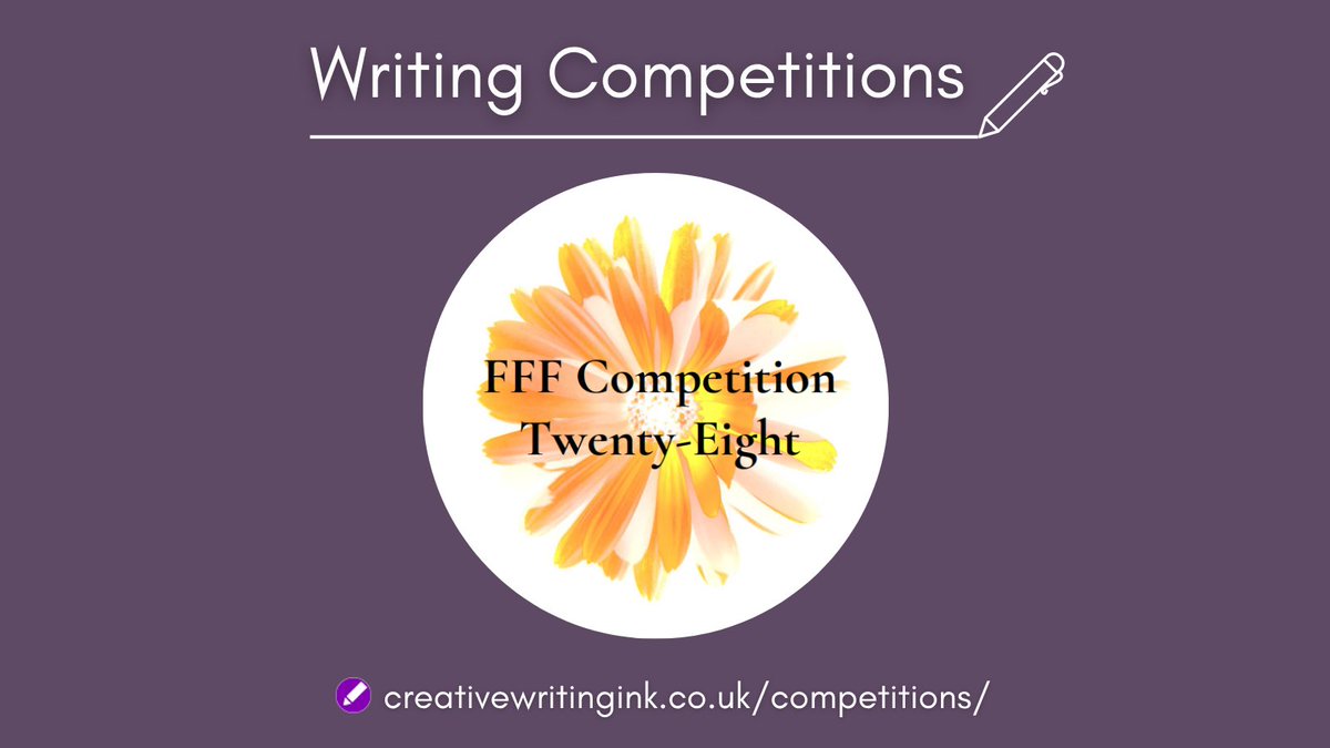 Creative Writing Ink (@writingink) on Twitter photo Check out the latest writing competition from FFF. ✨✍️
FFF 28 is accepting flash fiction submissions, with the chance to win up to £150 and publication. 
The deadline for entry is 23rd June. 🗓️
Full details below 🔗
creativewritingink.co.uk/competitions/f… Check out the latest writing competition from FFF. ✨✍️
FFF 28 is accepting flash fiction submissions, with the chance to win up to £150 and publication. 
The deadline for entry is 23rd June. 🗓️
Full details below 🔗
creativewritingink.co.uk/competitions/f…