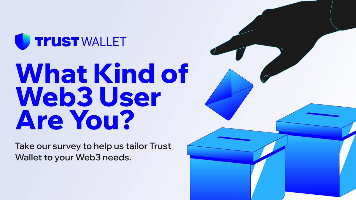 TrustWallet's tweet image. What kind of Web3 user are you? 👀

We’re cooking up new features and experiences, and we want your take.

Got 2 mins? Help us understand you better (we’ll use it to make Trust Wallet even more you).

👉 tally.so/r/wQjZl1