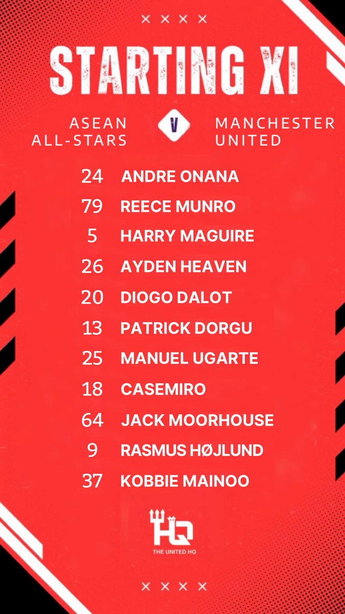 🚨 𝐎𝐅𝐅𝐈𝐂𝐈𝐀𝐋: Our STARTING XI to take on ASEAN All-Stars this afternoon!

Drop your score predictions below. 👇