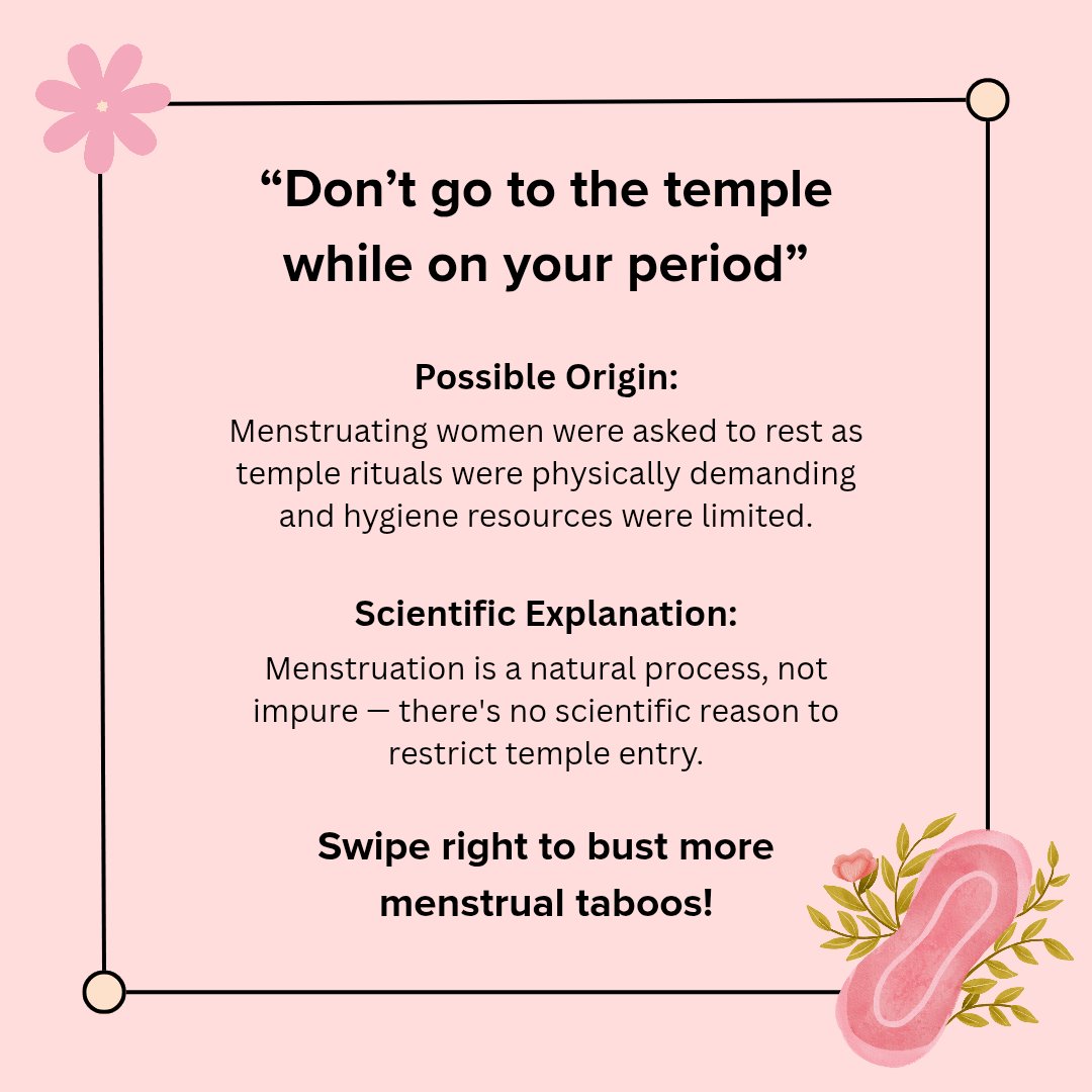 ProjectBalUday's tweet photo. Periods have always been natural — but the taboos around them were man-made.

Most restrictions came from old customs, not from science or logic.

This Menstrual Hygiene Day, let’s break the silence.
Let’s talk openly, so the next generation grows up with awareness, not fear. https://t.co/QXvAJbBc9J