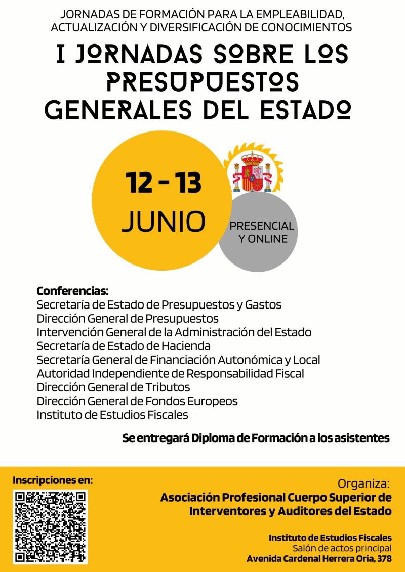 La <a href="/AP_Interv_Estad/">Asociacion Interventores y Auditores del Estado</a> informa que quedan plazas disponibles para asistir a las jornadas formativas los días 12 y 13 de junio.
Os esperamos.
Inscríbete en forms.office.com/e/L5cXNwiHuH?o…