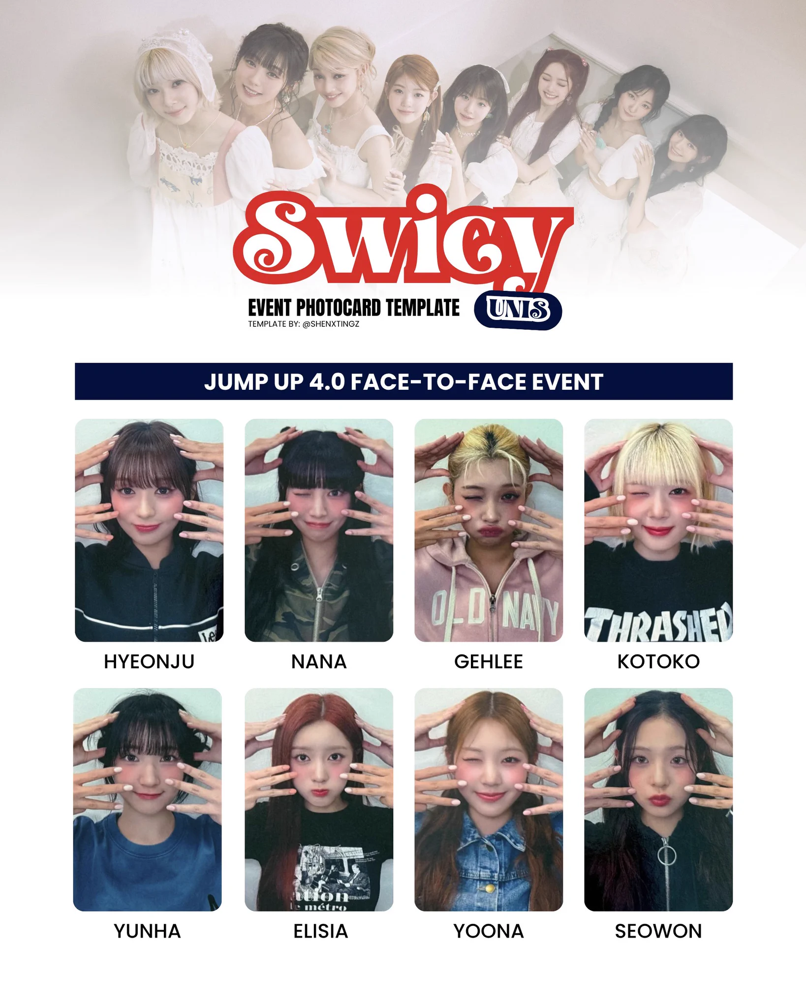 UNIS SWICY JUMPUP Showcase サイン ナナ エリシア unis templates on X: 