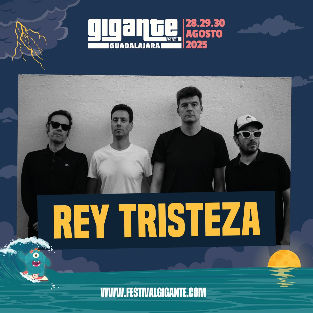 FestivalGigante's tweet image. 🛸 Extraños Pasajeros, 💔 Rey Tristeza y 💥 Exsonvaldes aterrizan en GIGANTE para llevarte en un viaje de emociones, guitarrazos y buen rollo.
🎟️ Súbete tú también a esta nave
#FestivalGigante #Gigante #Guadalajara
