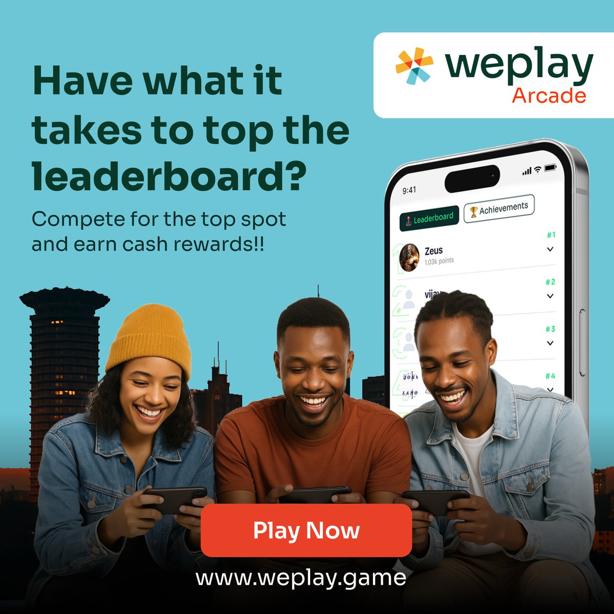 WeplayArcade's tweet photo. The OGs know the real clout is on the leaderboard.
Already playing? Check your rank.
New here? Join in, compete and climb to the top!
#WeplayArcade #GameOn #CompeteAndWin https://t.co/bobeYNl7DA