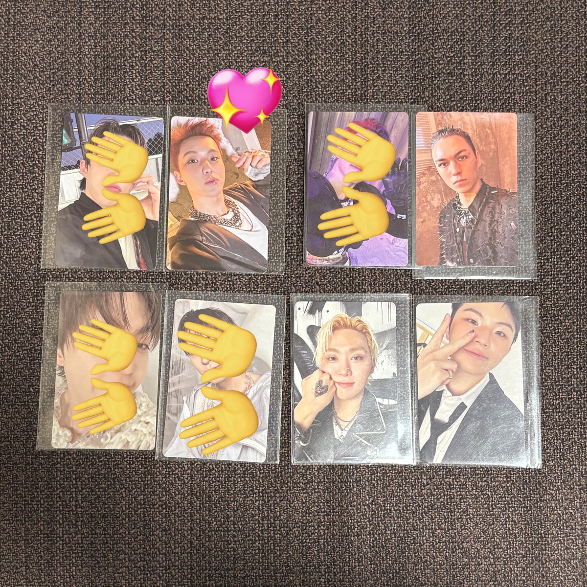 mayu_11071004's tweet photo. @jyhk_mme はじめまして、検索より失礼します。💖のホシくん所持しております。同種💖のミンハオとの同日郵送交換は可能でしょうか。ご検討よろしくお願いいたします。 https://t.co/EC4kAnKEtK