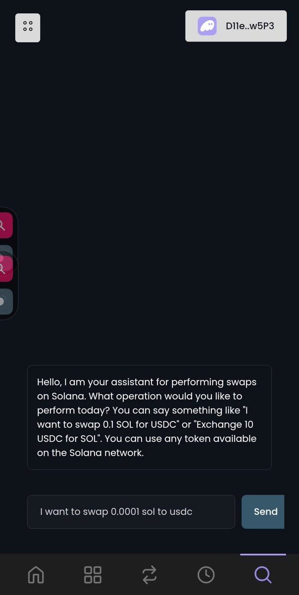 muhammednajib2's tweet photo. Step 3: Use #SignedAI
You will be prompted by an AI-powered interface (chat-style or button-based).
Example for swap:
You type: "Swap 0.0001 SOL to USDC"
AI handles: Finding the best route and executing it.
No code required, #SignedAI handles the logic. https://t.co/eYJGUa4X1R