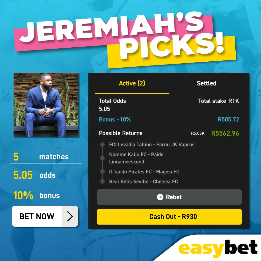 Easybet_SA's tweet photo. ๐ฅ EASYTIP OF THE DAY IS HERE! ๐ฅ
@Jeremiah_b_off has just dropped a 5.05 odds tip you wonโt want to miss!
โฐ Kick-off: 18:00
๐ฏ Bet Code: 03-243069
Will you cash in with him? ๐๐ธ
๐ Lock it in now: https://t.co/U6FS6KPuJu
#EasyPicks #EasyWin https://t.co/CtSDhHcXDe