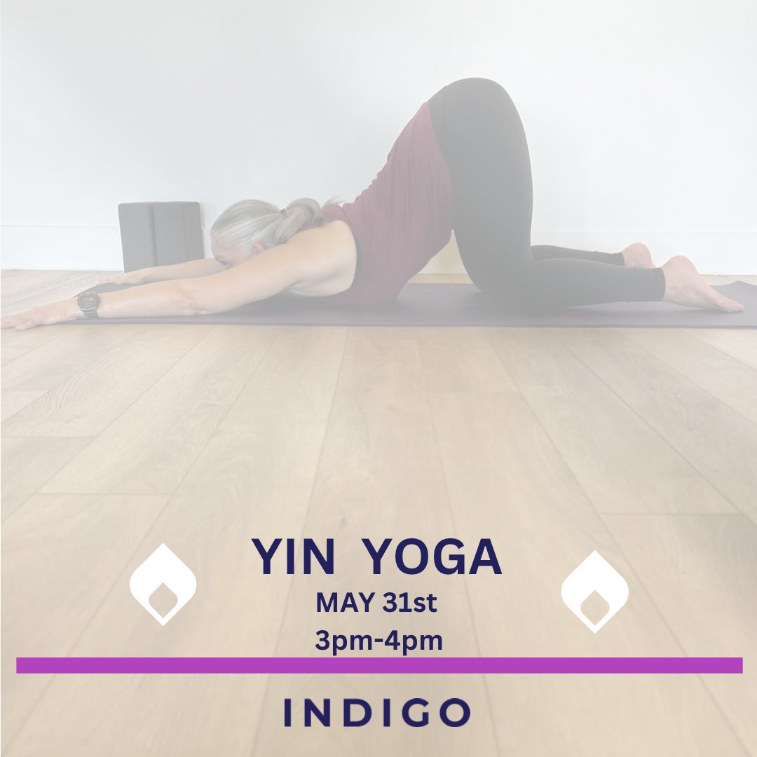 indigoyoga's tweet image. Yin Yoga this Saturday at 3 PM 🧘‍♀️
Long holds. Deep breaths.
A nervous system reset you didn’t know you needed.
Slow down with us and let your body exhale.
#YinYoga #IndigoYoga #NervousSystemReset #RestIsPowerful