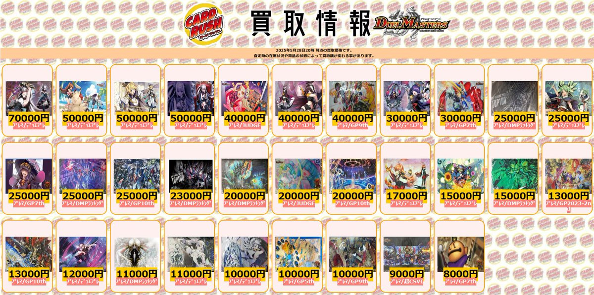 デュエルマスターズ 買取情報 スリーブ:W賞W(ホワイト)ver. ￥60000