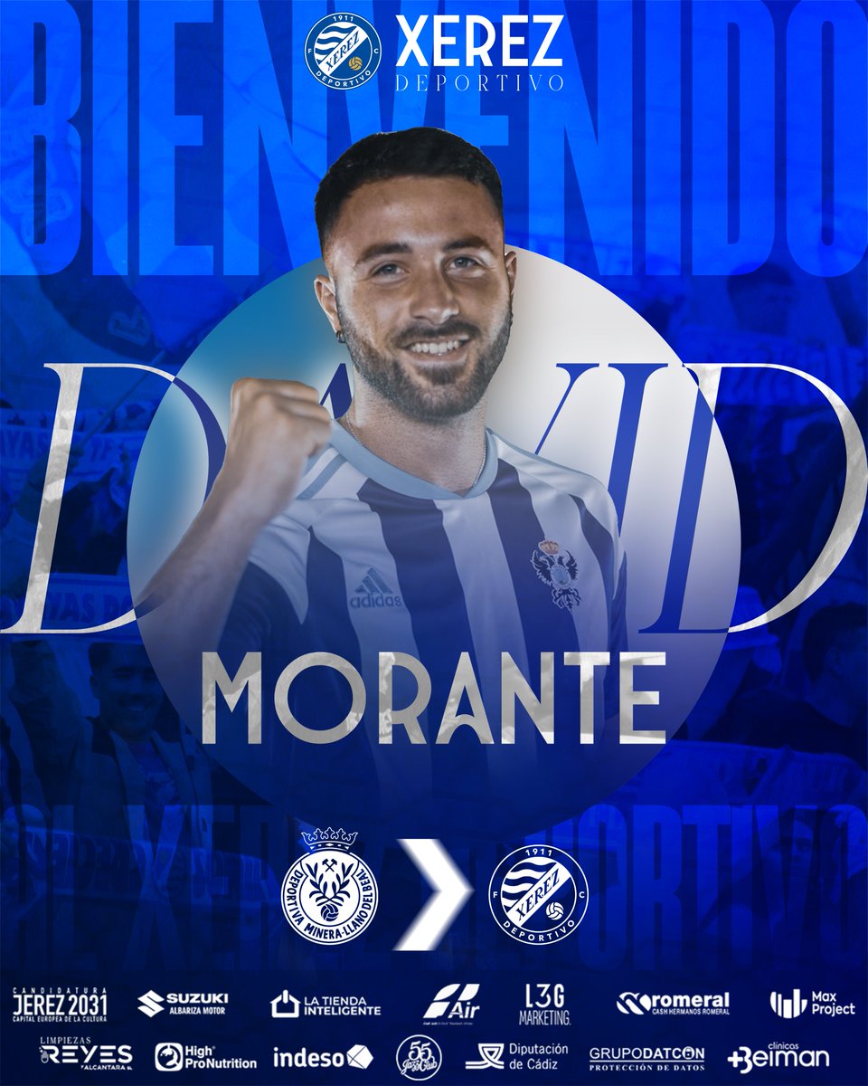 OFICIAL 🔵 | <a href="/morantedavid/">David Morante</a> refuerza la zaga del #XerezDeportivo

🔹 El defensor salmantino llega después de ser clave en la <a href="/DeportivaMinera/">Club Deportiva Minera</a>, con más de 3.000 minutos disputados

ℹ️ Más info ➡️ bit.ly/4kK0EP7

#BienvenidoDavidMorante
