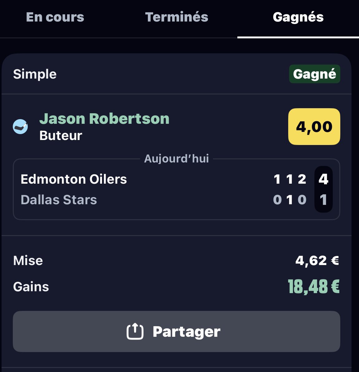 RolandCul15's tweet photo. @APMBetting Je l’ai joué petit bras mais merci qd même… 😉 https://t.co/jPm2VI5Q3e