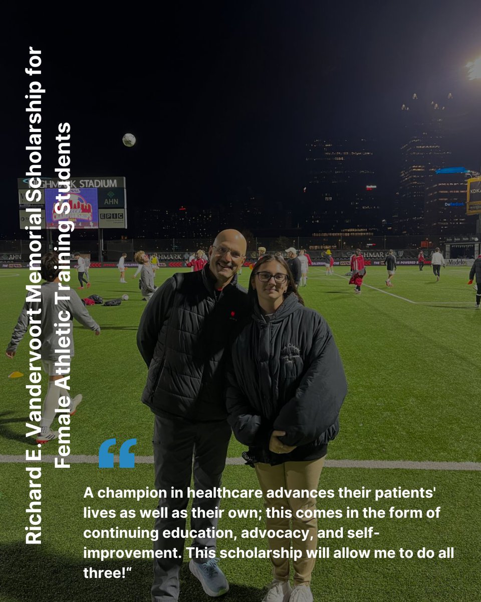 NBATA's tweet photo. The NBATA Foundation proudly celebrates Sophia Vukas, recipient of the Richard E. Vandervoort Memorial Scholarship for Female Athletic Training Students — honoring her leadership, resilience, and dedication to excellence. #NBATAFoundation #AthleticTraining #FutureATC https://t.co/UhNXyakDiZ