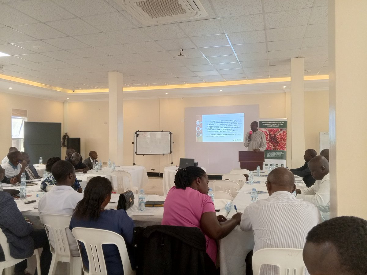 MubendeDlg's tweet photo. Stakeholders engagement with GIZ during the Inception meeting of the Sustainable Agriculture for Forest Ecosystems project in Uganda aimed at building a sustainable future -strengthening coffee supply chains for deforestation free production
#presided over by RDC Lule Umaru# https://t.co/v05Mbc2oC9