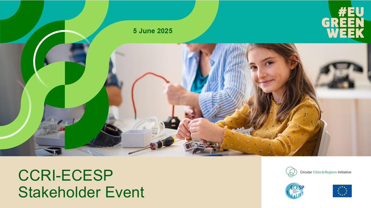 CircBoost's tweet photo. ♻️#CircBoost is taking part in #EUGreenWeek 2025 as part of the #CCRI network!
🗓️5–6 June: We'll join key EU events focused on advancing circular solutions in cities and regions, including the CCRI/ECESP Stakeholder Event & TWG Workshop.
🔗https://t.co/uK0YpRqhVl
#CircBoost https://t.co/En4gzxsfuy