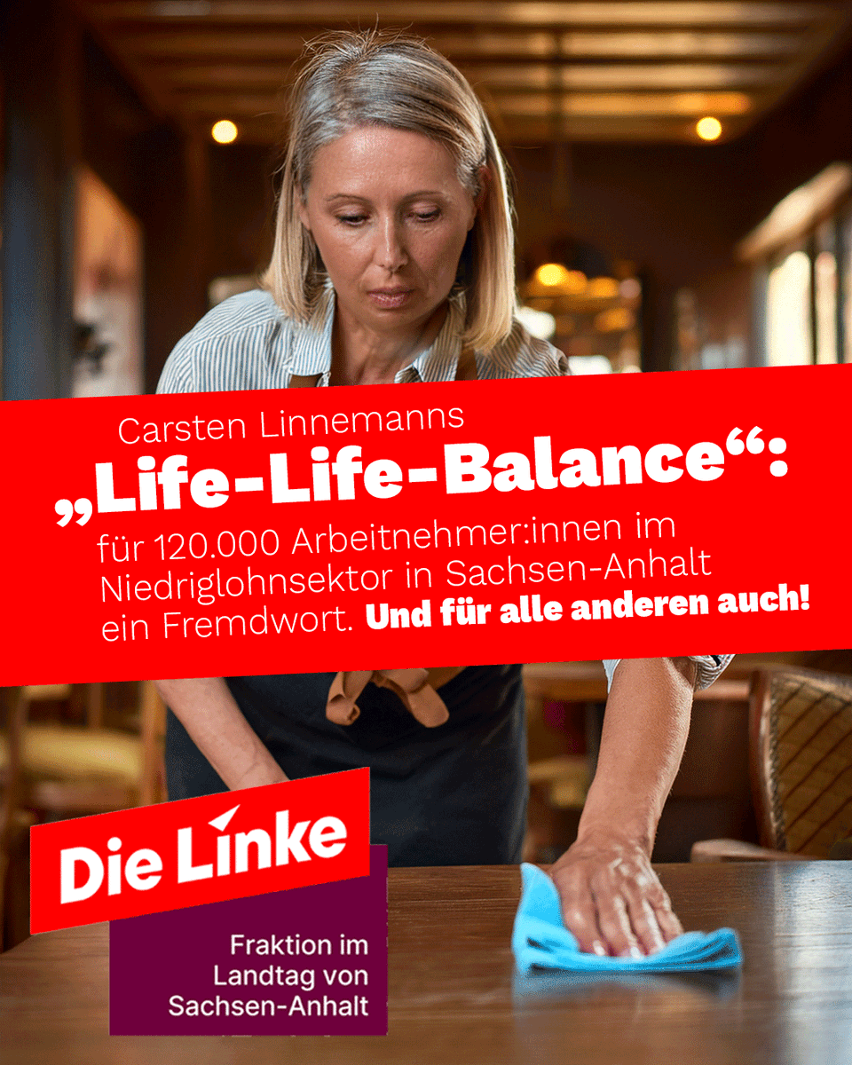 LinksfraktionSt's tweet photo. "Jetzt wird wieder in die Hände gespuckt, wir steigern das Bruttosozialprodukt", wird sich CDU-Generalsekretär #Linnemann gedacht haben, als er gegen den 8-Stunden-Tag gewettert & jungen Menschen "#Lifelifebalance"-Mentalität vorgeworfen hat. Realität sieht anders aus.
#dielinke https://t.co/HEaGThlKmX