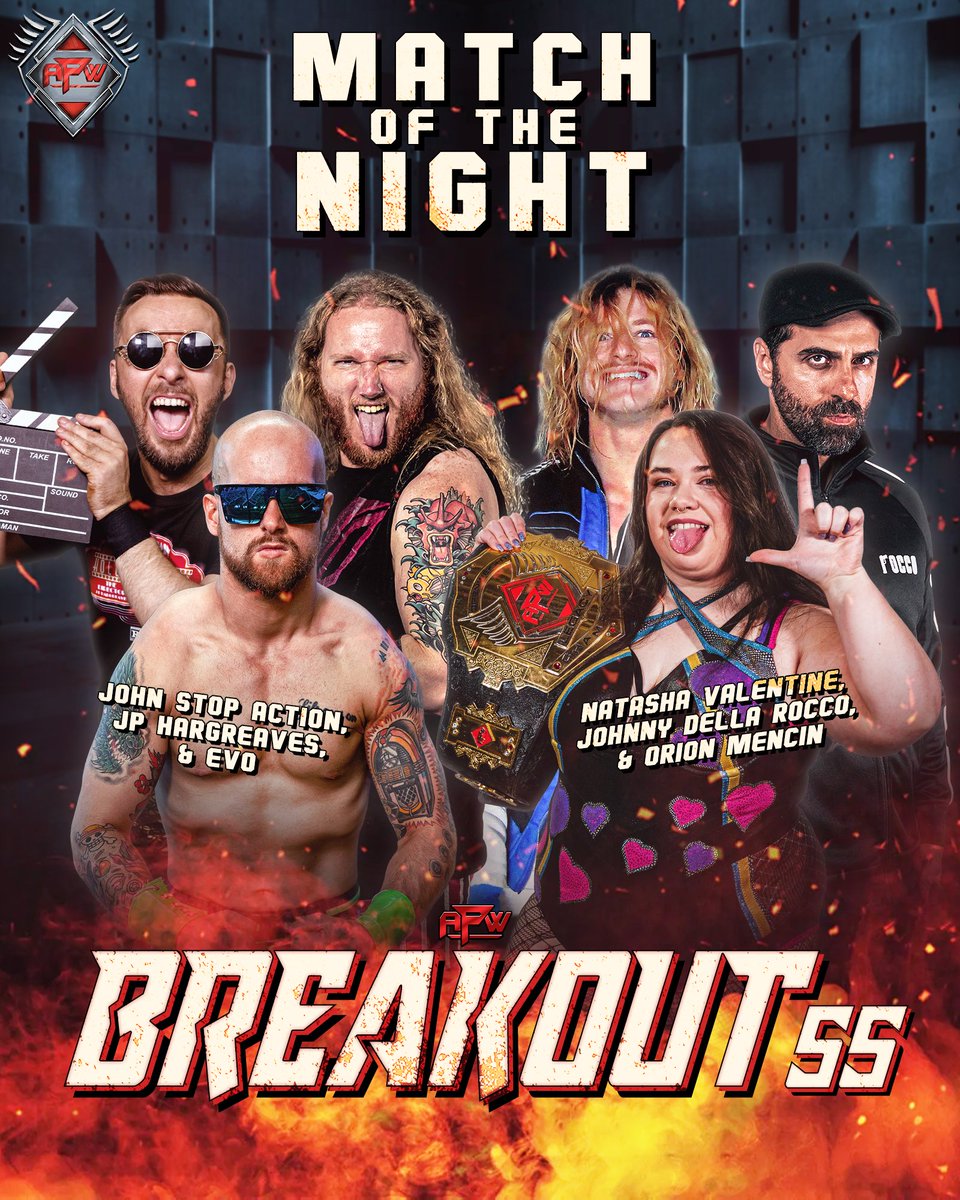 Adrenaline Pro Wrestling (@adrenalinepw) on Twitter photo As voted by YOU, the #APWBreakout55 MATCH OF THE NIGHT was the Trios Tag Match | <a href="/NatashaV_PW/">Natasha Valentine 💗</a>, Orion Mencin & Johnny Della Rocco vs. <a href="/JohnStopAction/">'The Promoter' John Stop Action</a>, JP Hargreaves & <a href="/pw_evo/">EVO</a>!
Congrats to all the competitors involved for putting on a banger! As voted by YOU, the #APWBreakout55 MATCH OF THE NIGHT was the Trios Tag Match | <a href="/NatashaV_PW/">Natasha Valentine 💗</a>, Orion Mencin & Johnny Della Rocco vs. <a href="/JohnStopAction/">'The Promoter' John Stop Action</a>, JP Hargreaves & <a href="/pw_evo/">EVO</a>!
Congrats to all the competitors involved for putting on a banger!