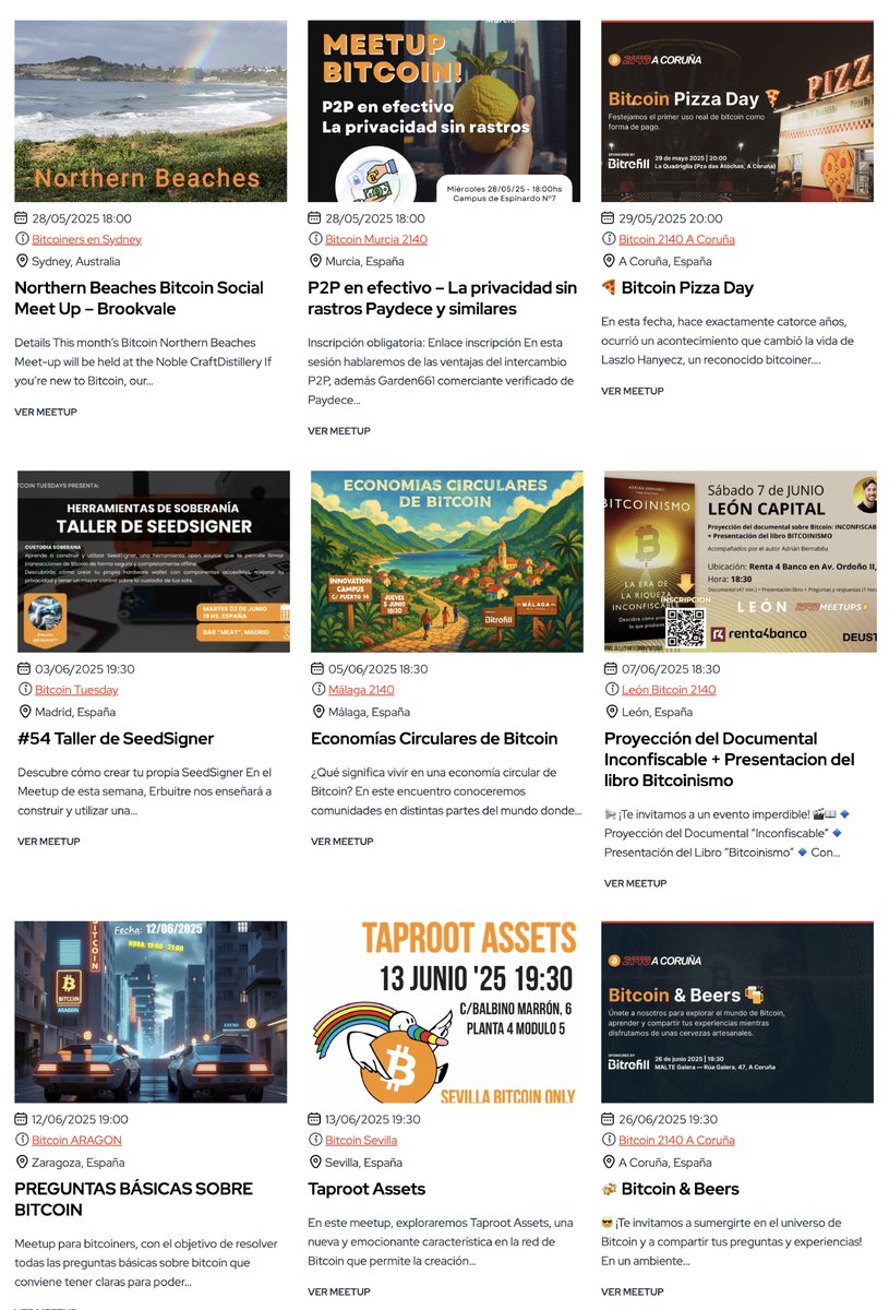 ¡Próximos meetups! 2140meetups.com/meetups/