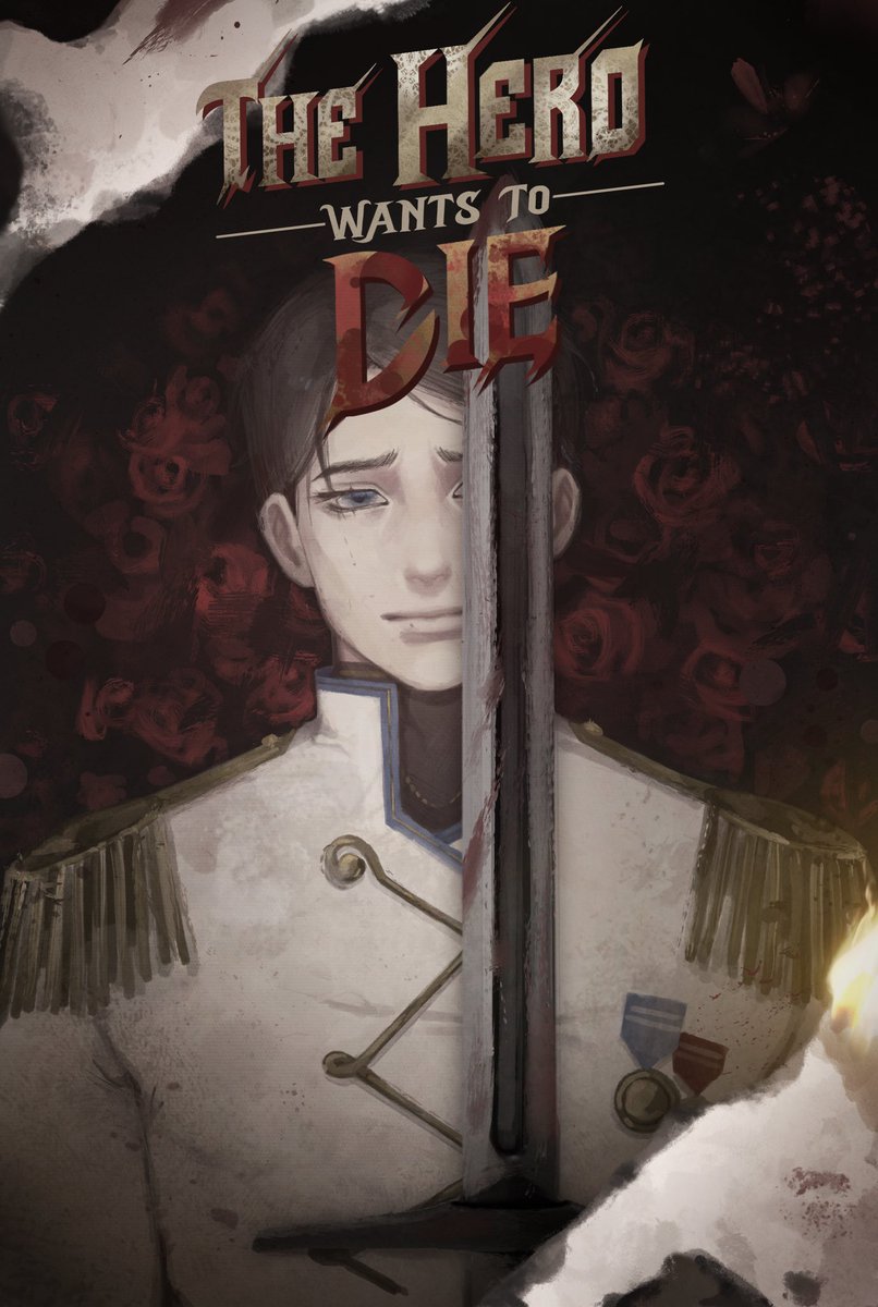AlleeART's tweet photo. I just wanna share this book cover (illustration and layout made by me) for my class!

I was heavily inspired by manhwas — particularly ‘Death is the Only Ending for the Villainess’
 
#manhwa #manhwaart #art #malelead #drawing #tragedy #bookcover #bookcoverart https://t.co/BuizdWm3S5