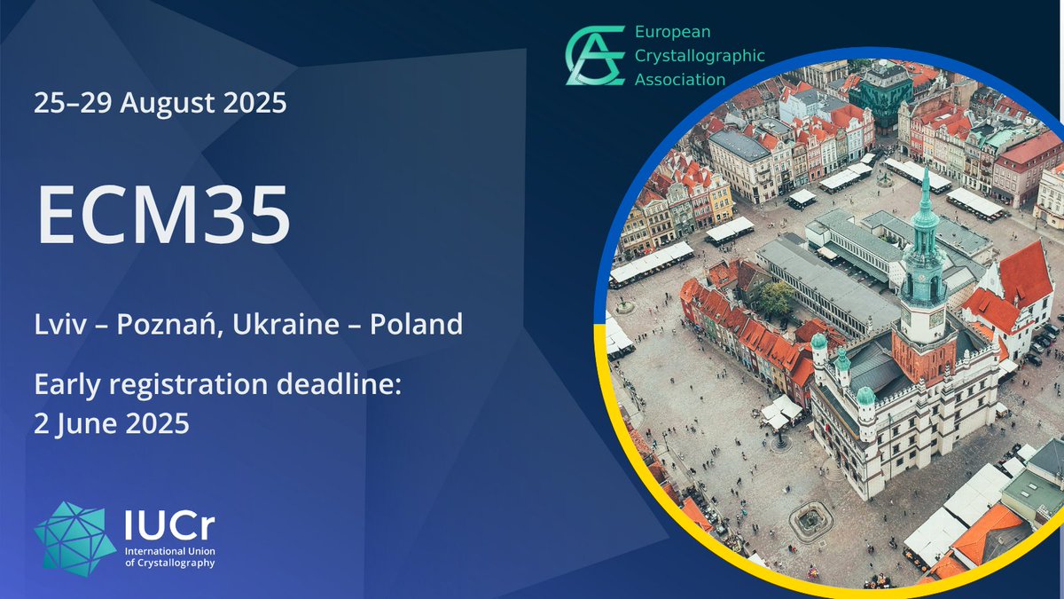 Early registration for ECM35 closes 2 June!

As a Regional Associate of the IUCr, the European Crystallographic Association continues to play a vital role in supporting the global structural science community. 

Register: ecm35.ecanews.org