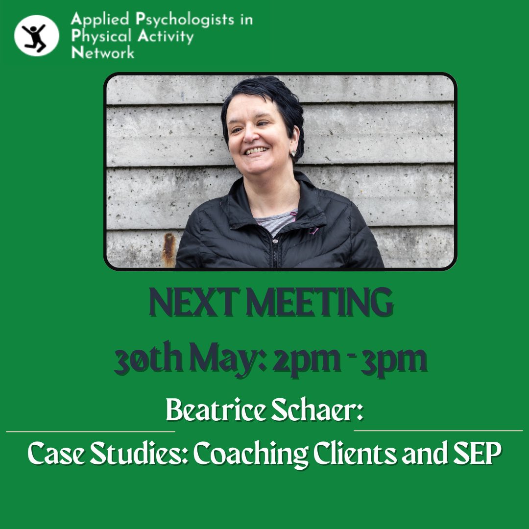 Applied Psychologists in Physical Activity Network tweet media