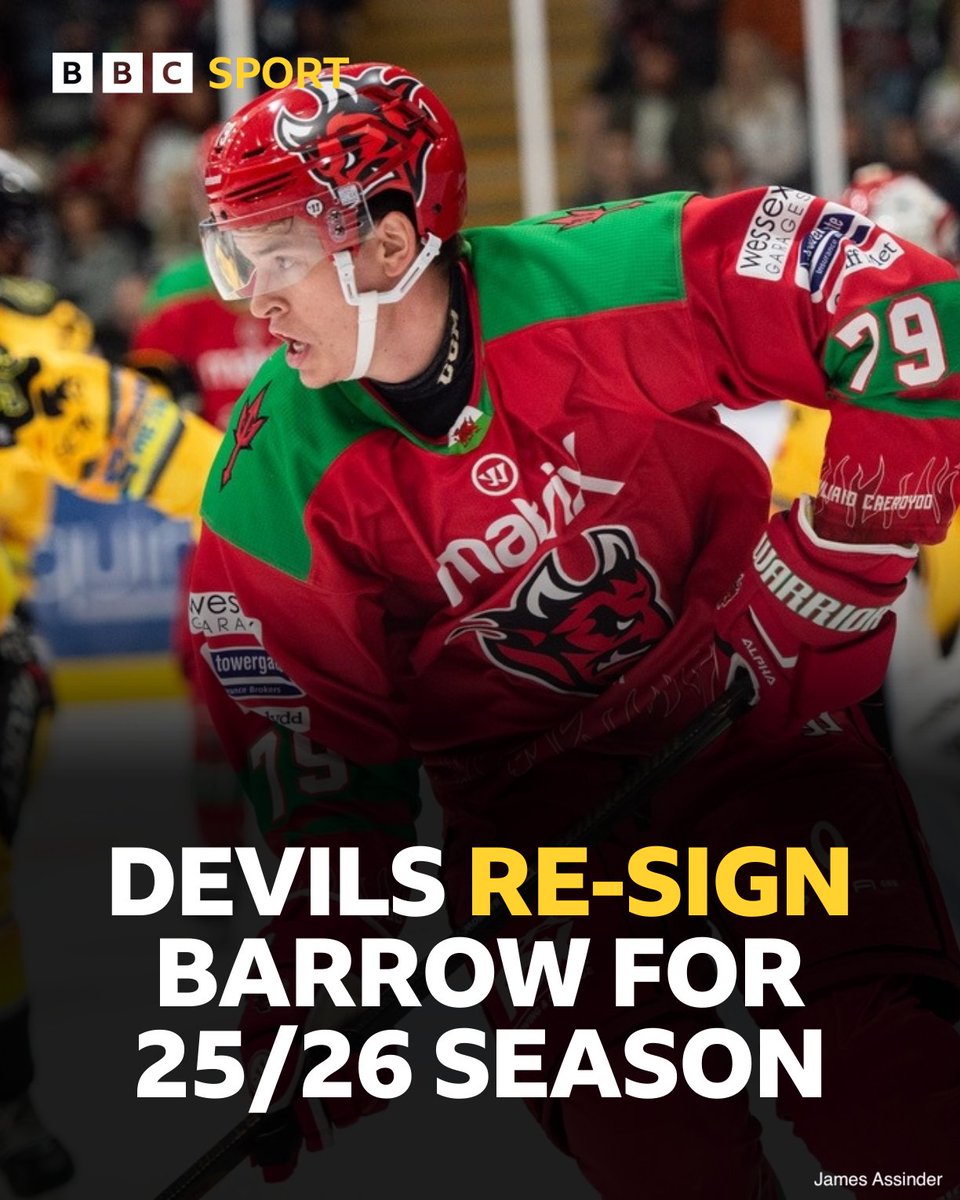 BBC Sport Wales (@bbcsportwales) on Twitter photo Ryan Barrow has re-signed with <a href="/cardiffdevils/">Cardiff Devils</a> after scoring nine goals and 21 assists in 59 games last season 🏒
#BBCIceHockey Ryan Barrow has re-signed with <a href="/cardiffdevils/">Cardiff Devils</a> after scoring nine goals and 21 assists in 59 games last season 🏒
#BBCIceHockey