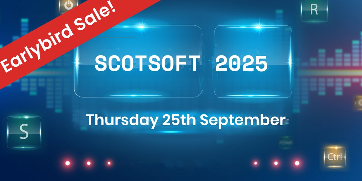 ***ScotSoft 2025***

PSA for #ScotSoft2025 - get your hands on Earlybird tickets till 1st July!

With keynote speakers confirmed and full agenda taking shape - what are you waiting for? 

Find out more and book now!
scotlandis.com/scotsoft-2025/