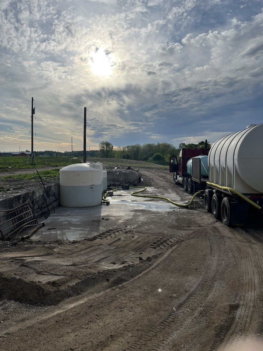 Nice when a vision and a plan come together, tore down an old barn that was no good anymore at a farm we purchased but there is a really good well there so now we have extra water source for big spray days and we are making use of something that was sitting idle!