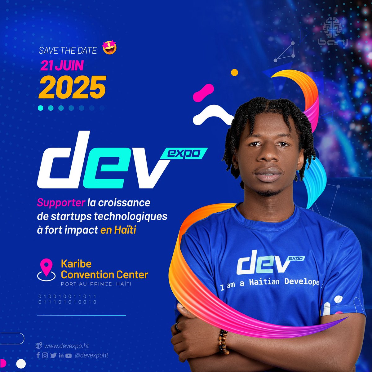 BONJOU TOUT MOUN!

Kitem envite nou nan <a href="/devexpoht/">Dev Expo</a> ane sa  kap fèt 21 Jen nan Karibe!
Pran tikè pou #DevExpo ak pou #DevFest ak lyen sa: devexpo.ht

Nou vle resevwa 3000 vizitè epi fè yon gwo fèt  pou selebre pouvwa teknoloji pou transfòme Ayiti! Ou kapab patisipe an