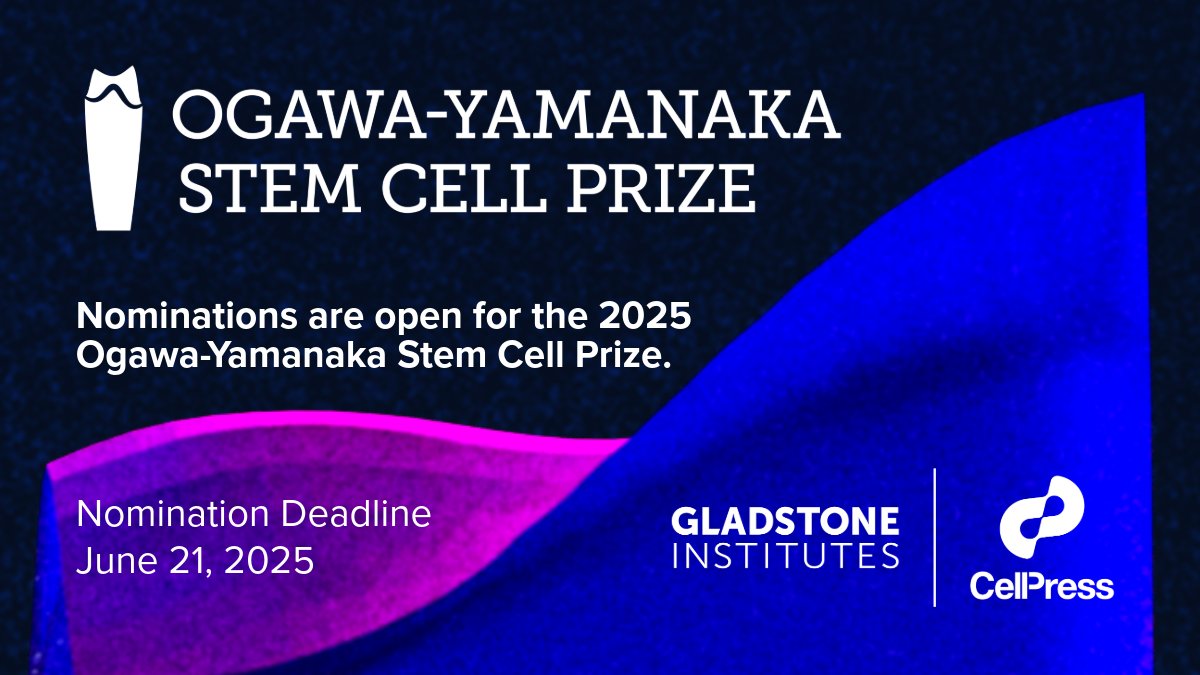 Cell Press (@cellpressnews) on Twitter photo Inviting nominations for the 2025 Ogawa-Yamanaka Stem Cell Prize: hubs.li/Q03l-tM60
Recognizing individuals whose original translational research has advanced cellular reprogramming technology for regenerative medicine:
Supported by <a href="/GladstoneInst/">Gladstone Institutes</a> and Cell Press Inviting nominations for the 2025 Ogawa-Yamanaka Stem Cell Prize: hubs.li/Q03l-tM60
Recognizing individuals whose original translational research has advanced cellular reprogramming technology for regenerative medicine:
Supported by <a href="/GladstoneInst/">Gladstone Institutes</a> and Cell Press