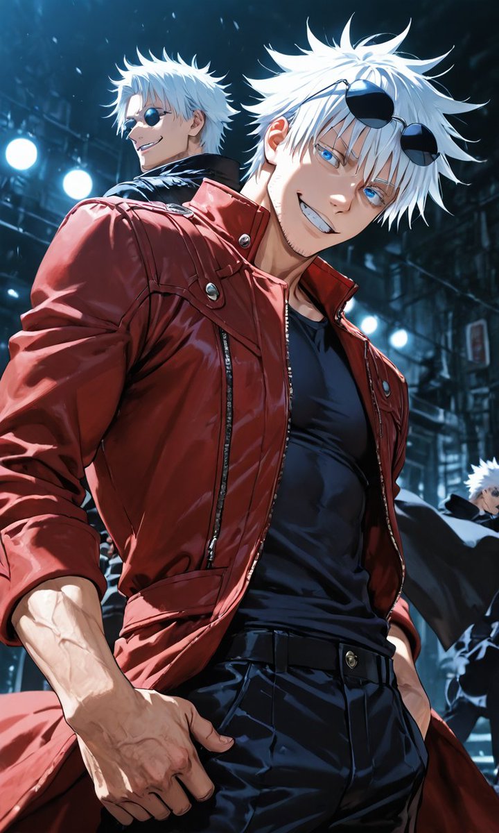 Mikmo88's tweet photo. Its a fail but i love it !
#devilmaycry #JujustuKaisen #AIart #Dante #satorugojo https://t.co/JtNpWNMqL0