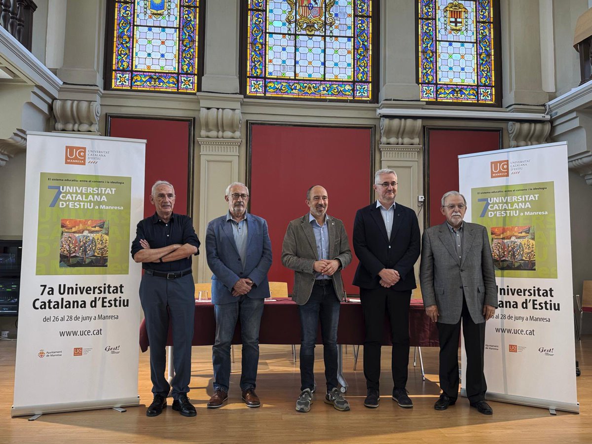 Avui hem presentat la nova edició de la <a href="/UCE_CAT/">Universitat Catalana d'Estiu</a> a #Manresa
Som una ciutat de #Coneixement on tenim les prestacions que pertoquen per dur a terme debats de profunditat com el que es planteja aquest any: l’ #educació 
Fem-ne difusió, inscriu-te!